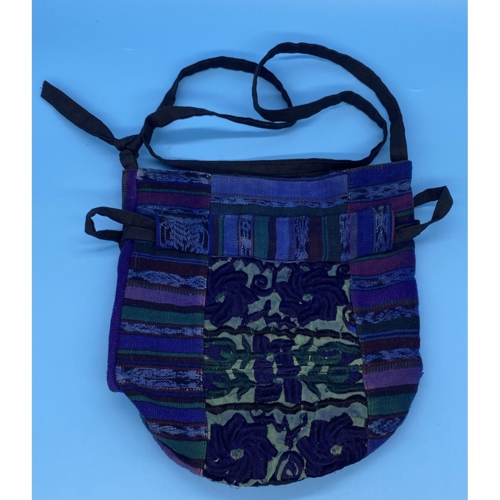 Boho Bucket Bag Patch Work‎ Floral Guatemala Fabric Cotton New Handmade Hippie